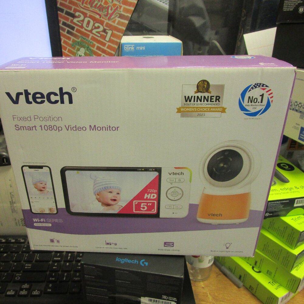 vtech fixed position smart 1080p video monitor